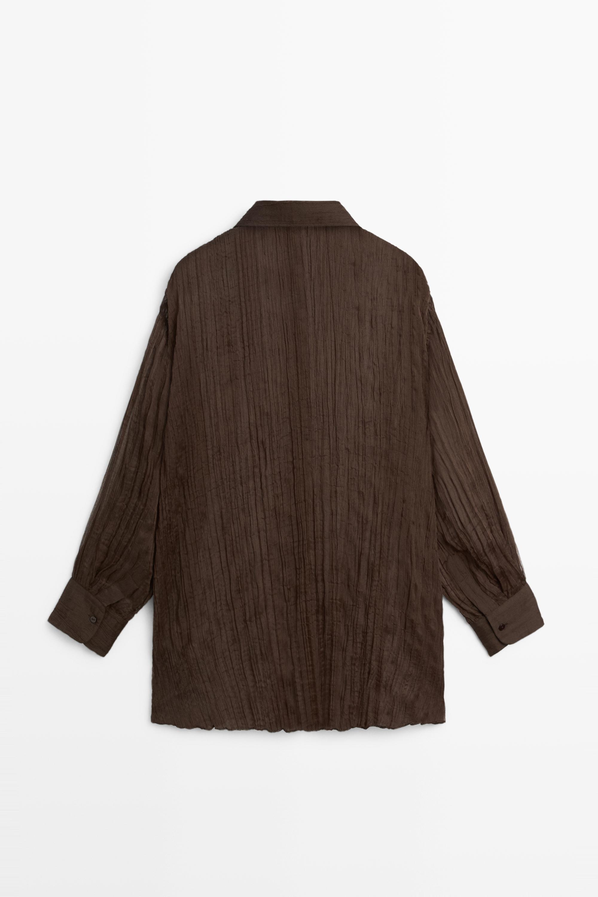 Pleated total look shirt